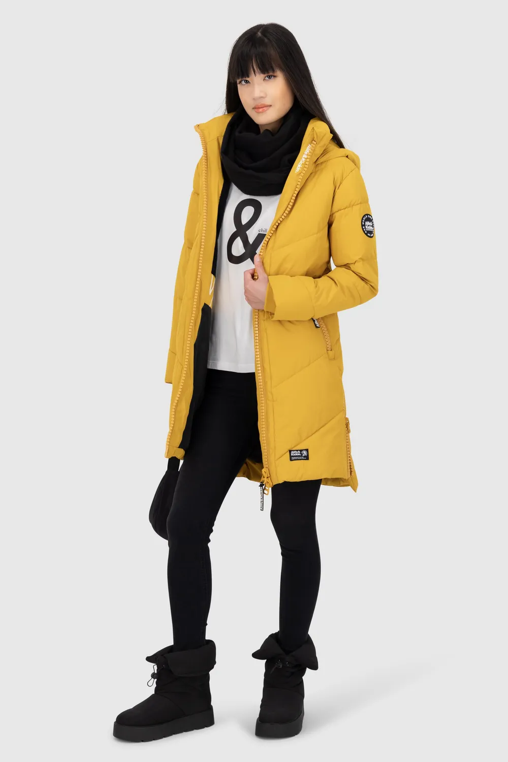 Alife & Kickin LunaAK A Coat Steppmantel Gelb warm