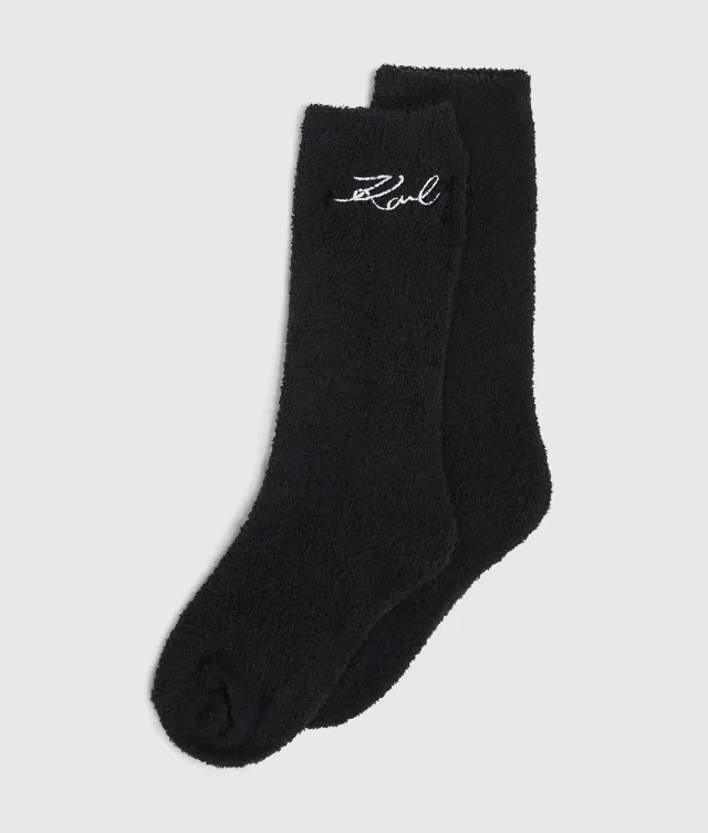 Karl Lagerfeld Signature Flausch Socken Plüsch