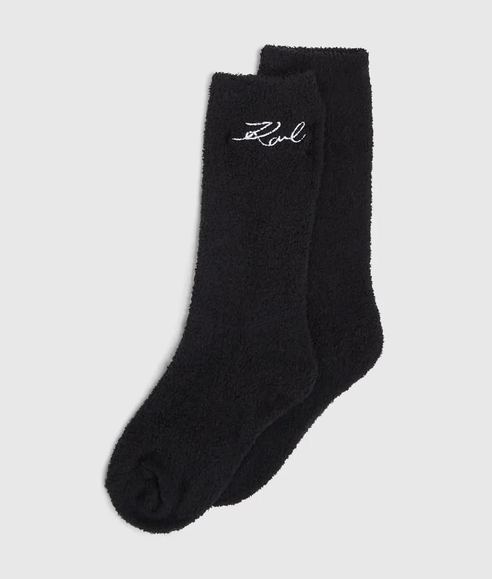 Karl Lagerfeld Signature Flausch Socken Plüsch