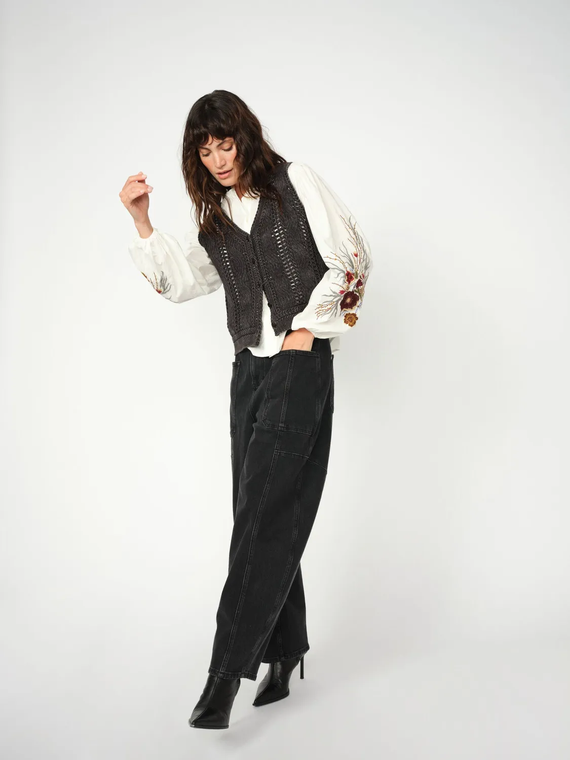 Mos Mosh MMRosy Galleon Jeans Dark Blue Mom Fit
