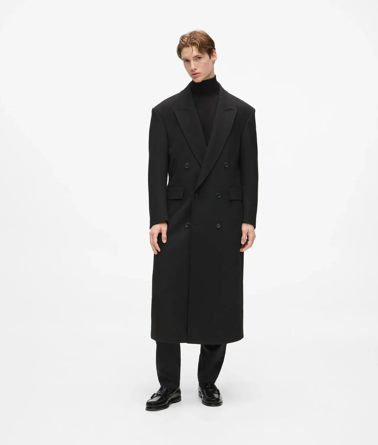 Karl Lagerfeld KL Studio Longline Wollmantel doppelreihig