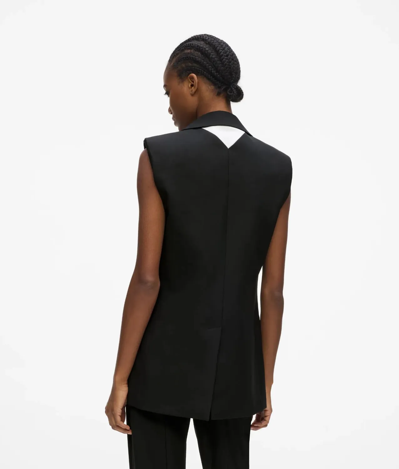 Karl Lagerfeld Tailored Gilet Weste schwarz-weiß Damen