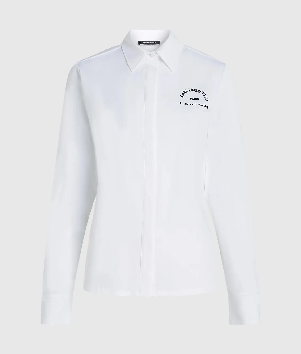 Karl Lagerfeld Rue St-Guillaume Jerseyhemd weiß
