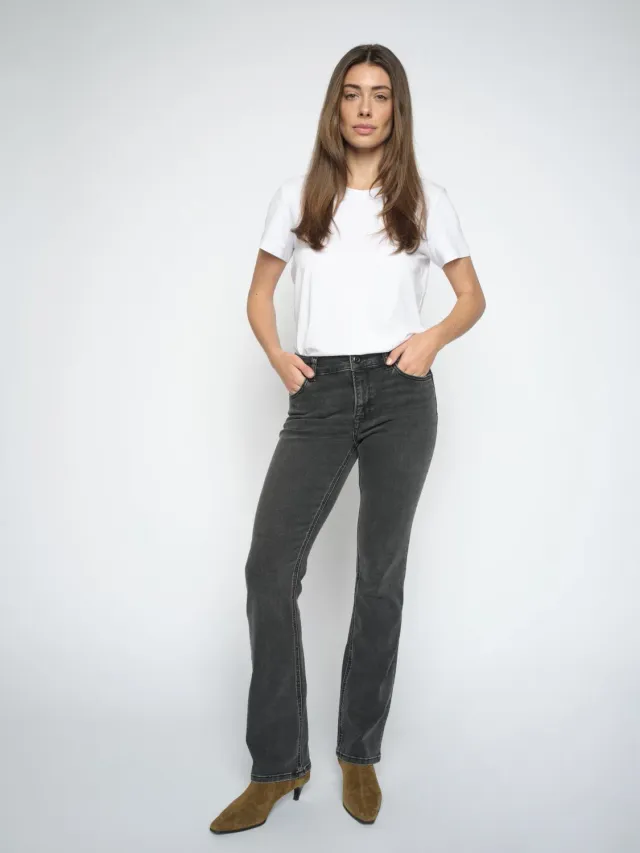 Mos Mosh Ashley Deluxe Jeans Grey Flare Mid Waist