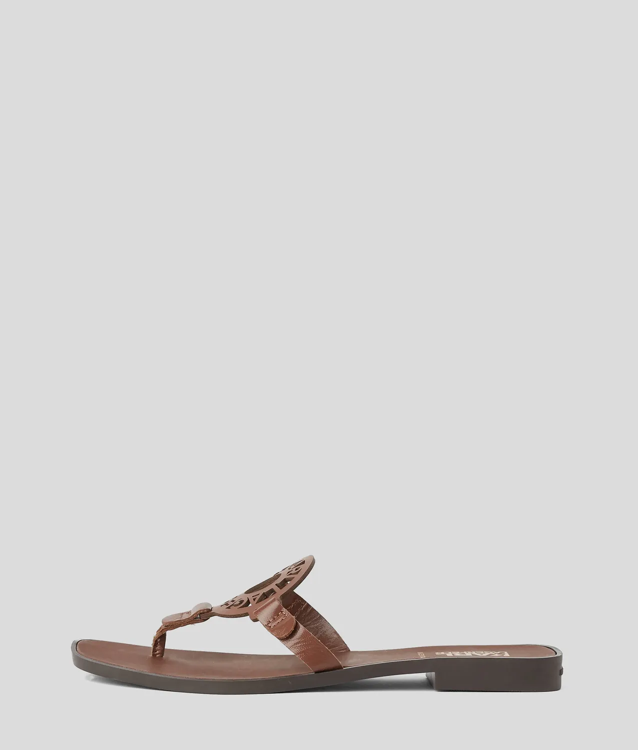 Karl Lagerfeld Ring Logo Sandalen Leder