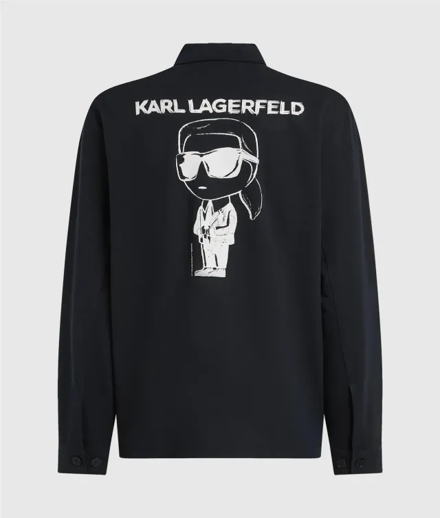 Karl Lagerfeld Ikon Jersey Overshirt Hemdjacke XS-XXL Viskose