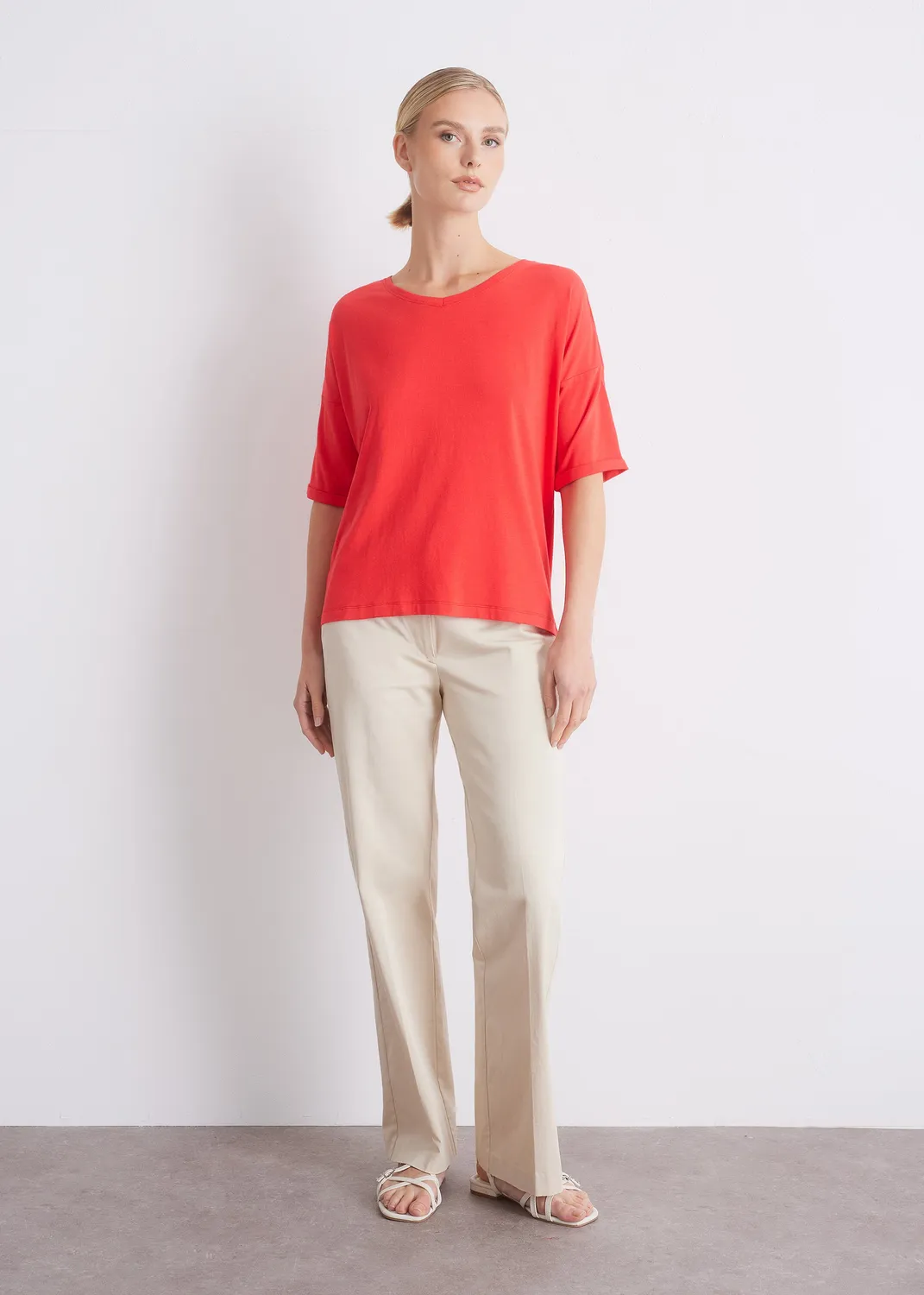 Senatex Shirt Viskose-Baumwoll-Mix Off-White locker