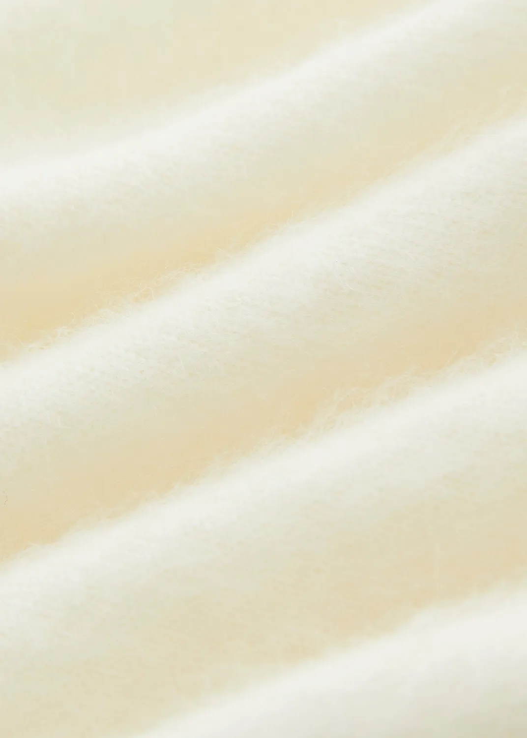 Senatex Rundhals Pullover gebrushtes Garn Cream