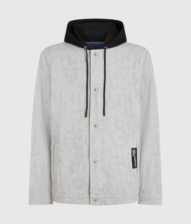 Karl Lagerfeld KL Jeans Jacquard Jacke Herren Kapuze