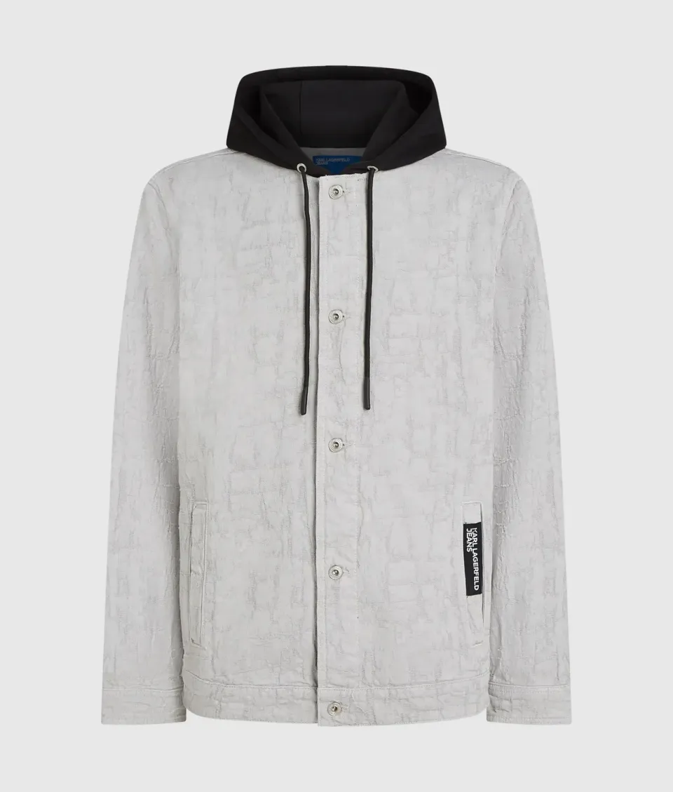 Karl Lagerfeld KL Jeans Jacquard Jacke Herren Kapuze