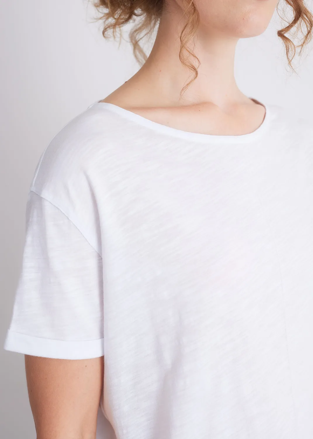 Senatex T-Shirt OCS Baumwolle Weiß Rundhals Basic
