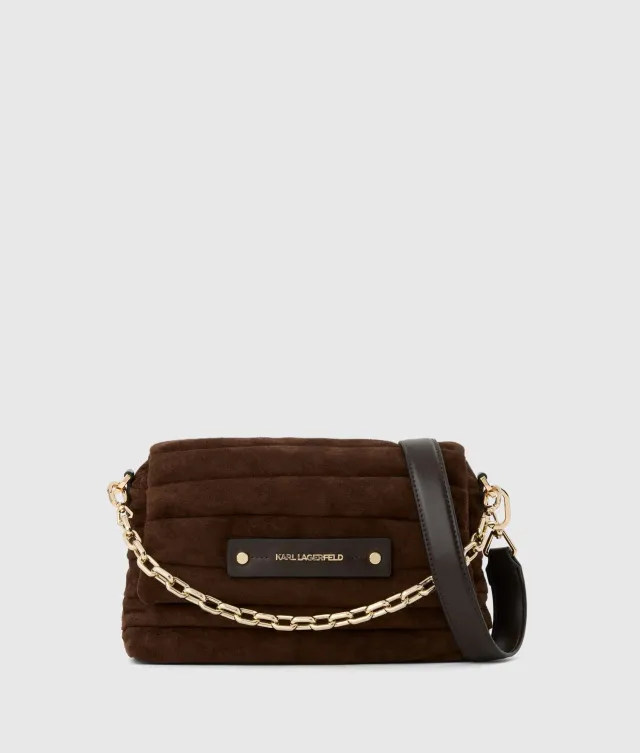Karl Lagerfeld K/Essential Plié Crossbody Wildleder