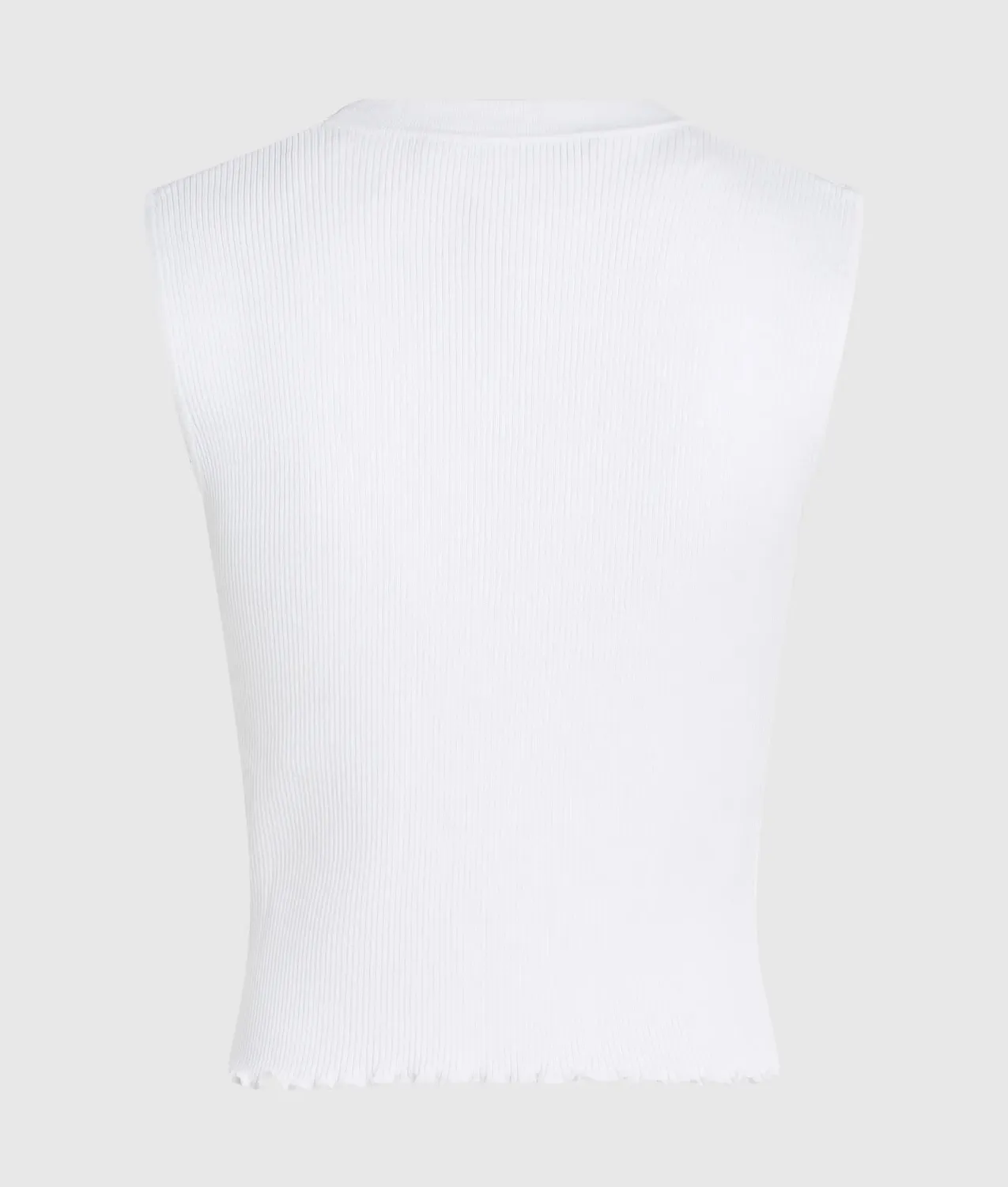Karl Lagerfeld KL Jeans Ripp-Stricktop Knopf Rüsche