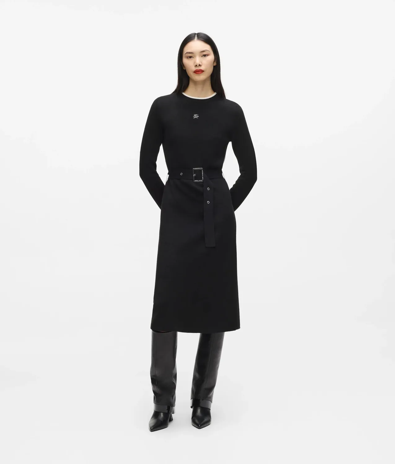 Karl Lagerfeld Transformable Cape Kleid Wolle