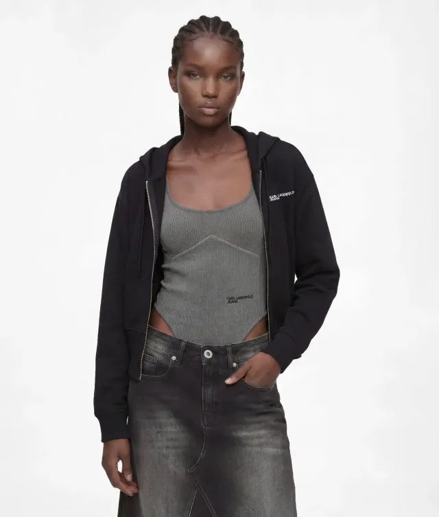Karl Lagerfeld KL Jeans Milano Zip Hoodie mit Logo