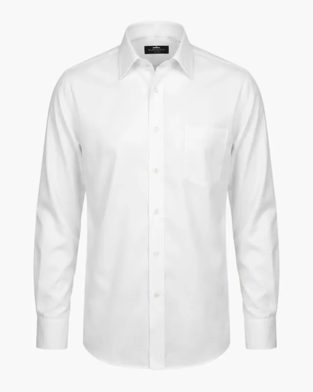 Gloriette Kent Feinpopeline Hemd Regular Fit Weiß Herren