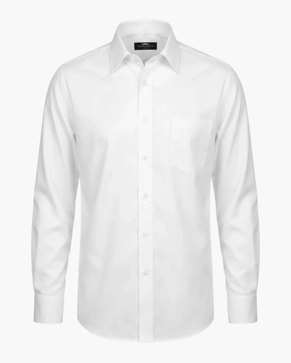Gloriette Kent Feinpopeline Hemd Regular Fit Weiß Herren
