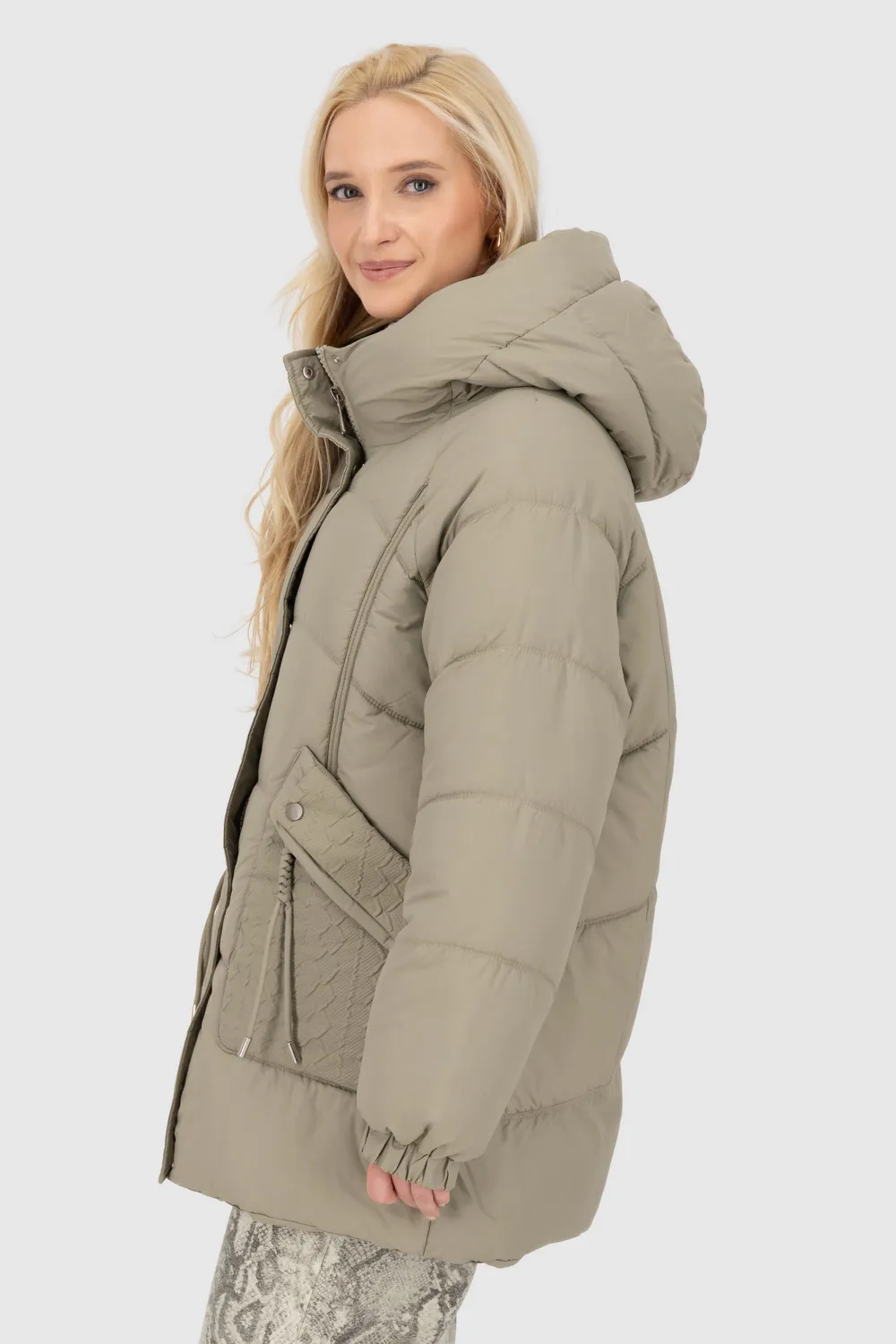 Alife & Kickin GlorianaAK A Puffer Jacket Grün Polyester
