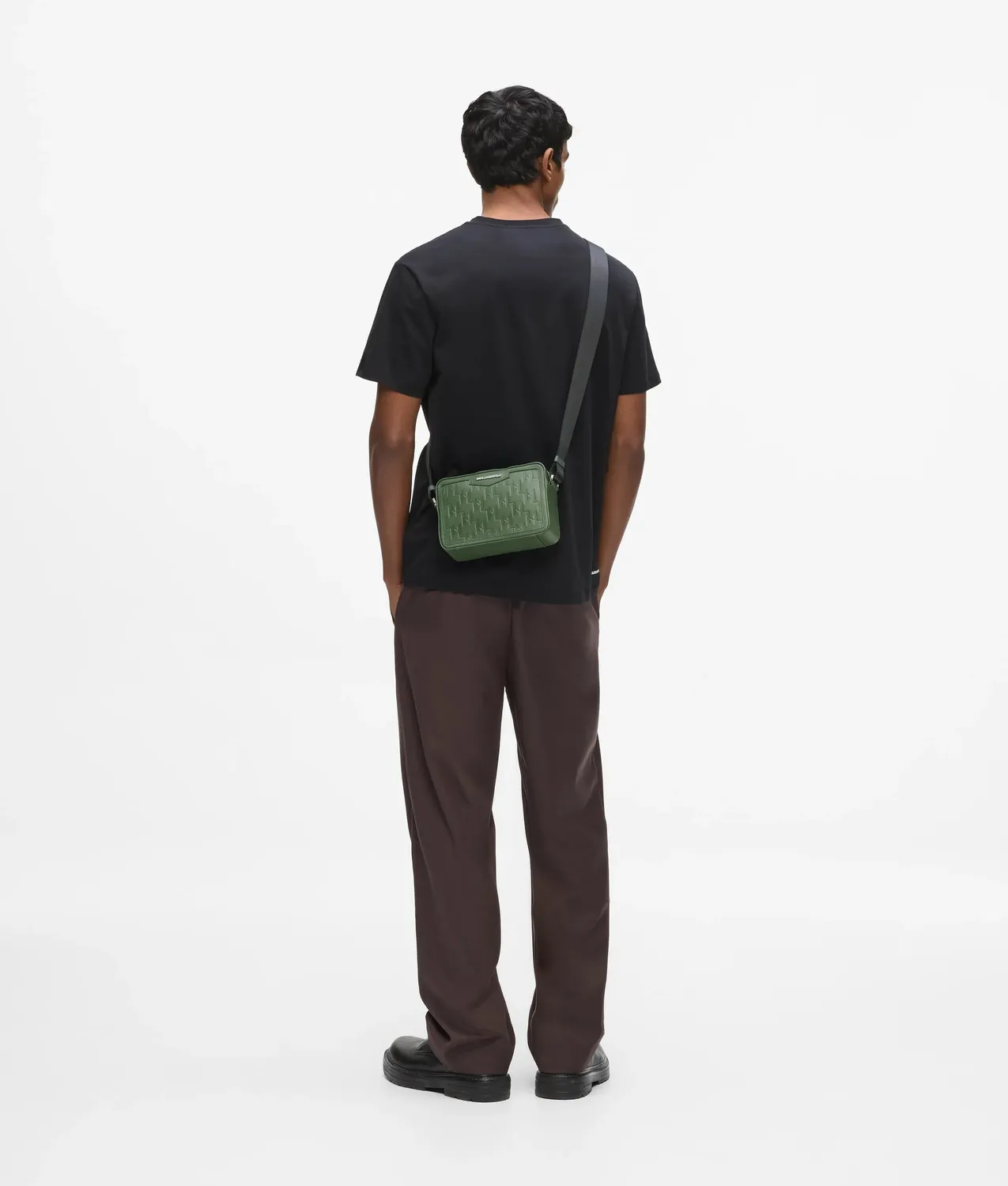 Karl Lagerfeld K/Loom Kameratasche Leder Monogramm