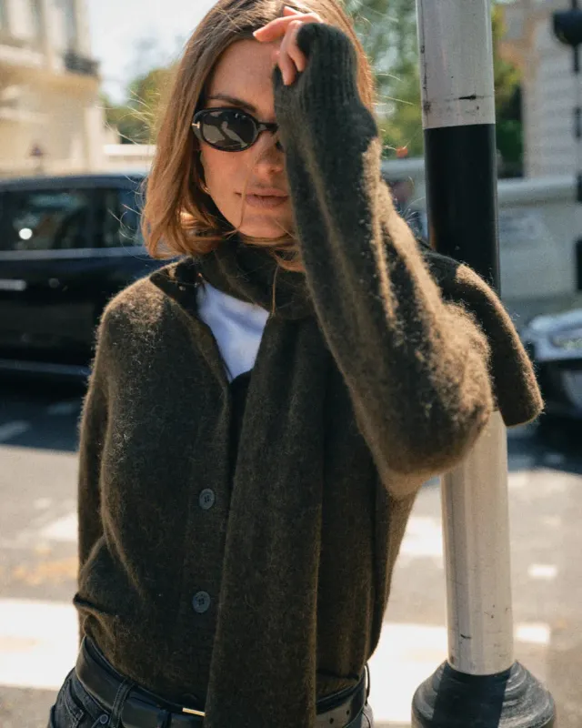 Mos Mosh MMMape Knit Cardigan Rosin Wollmix