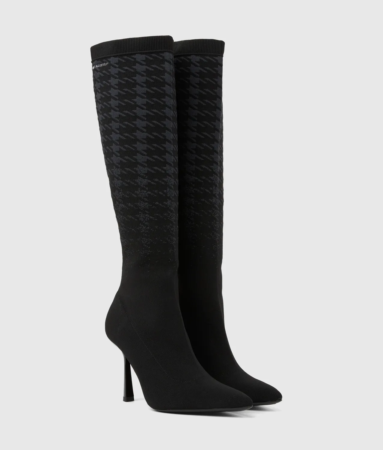 Karl Lagerfeld Pandara Stiefel Kniehoch Hahnentritt