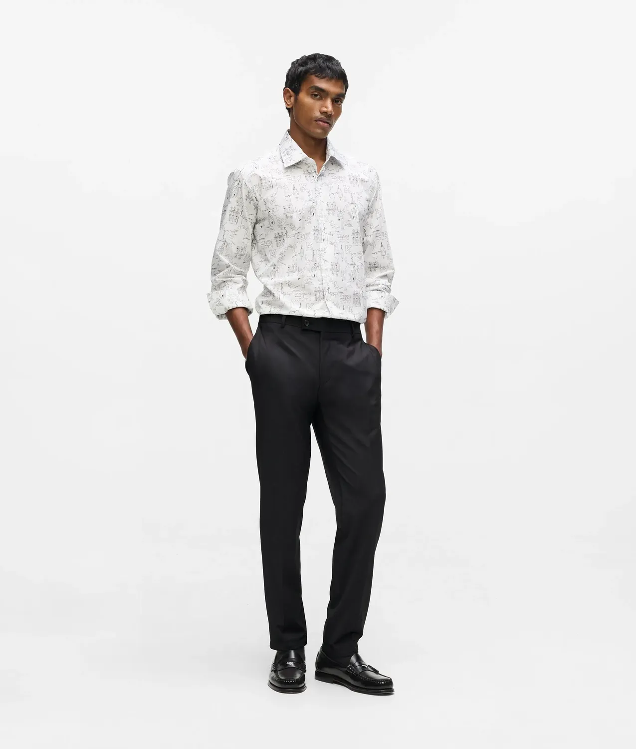 Karl Lagerfeld Karl Sketches Hemd Herren Print tailored