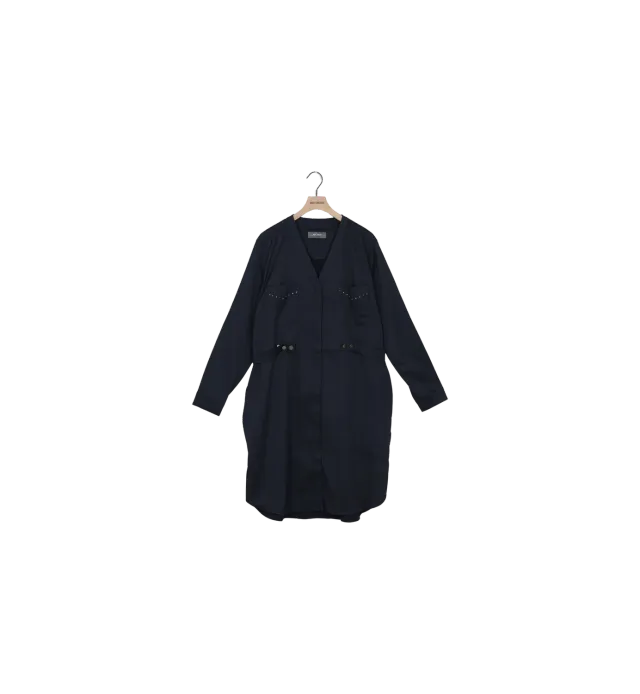 Mos Mosh MMCalo Twill Kleid Navy XL mit Gürtel