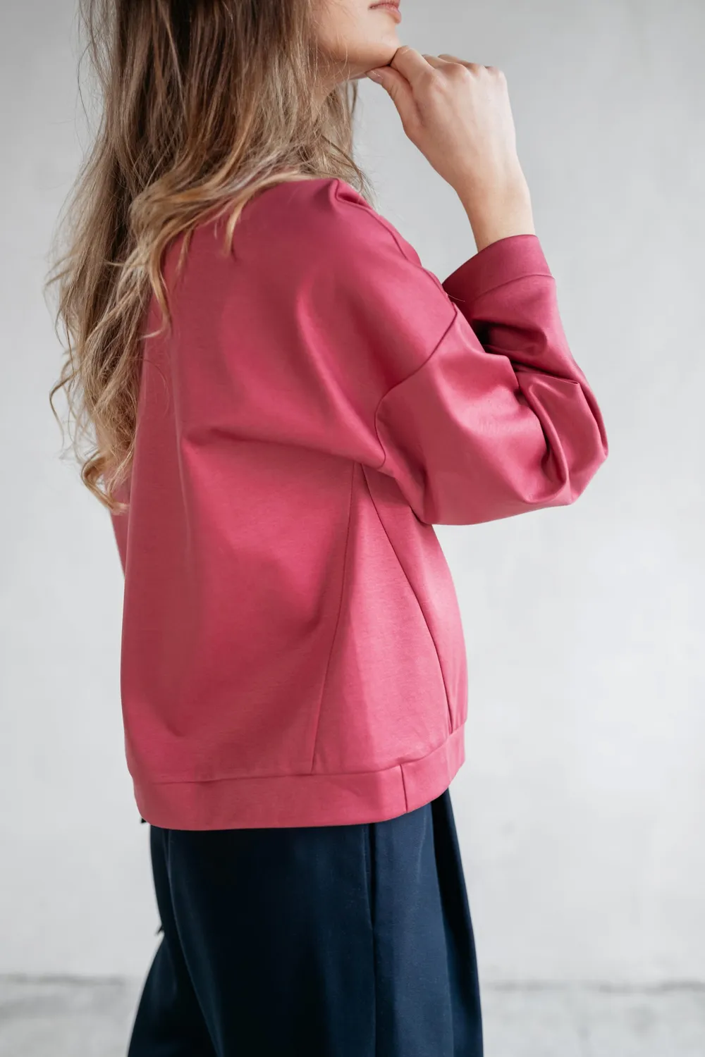 isarti Ogni Pullover Cassis Bio-Baumwolle Interlock