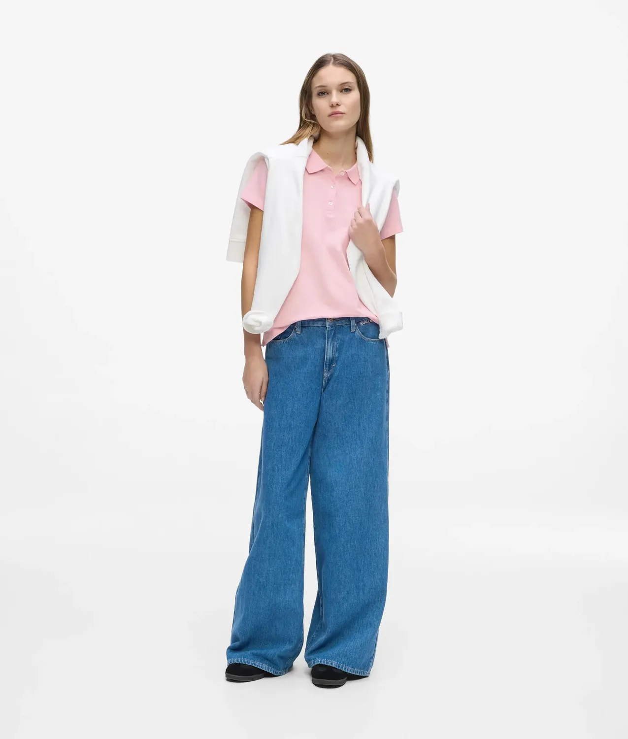 Karl Lagerfeld Ikon Pique Polo Bio-Baumwolle gestickt