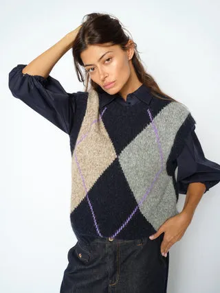 Mos Mosh MMJennine Strickweste Argylemuster