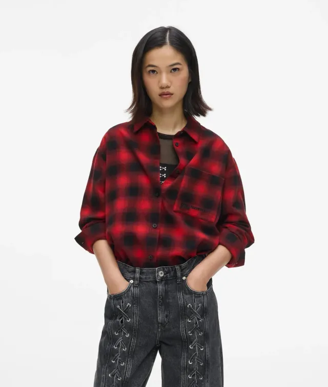 Karl Lagerfeld Plaid Relaxed Overshirt Karohemd kariert