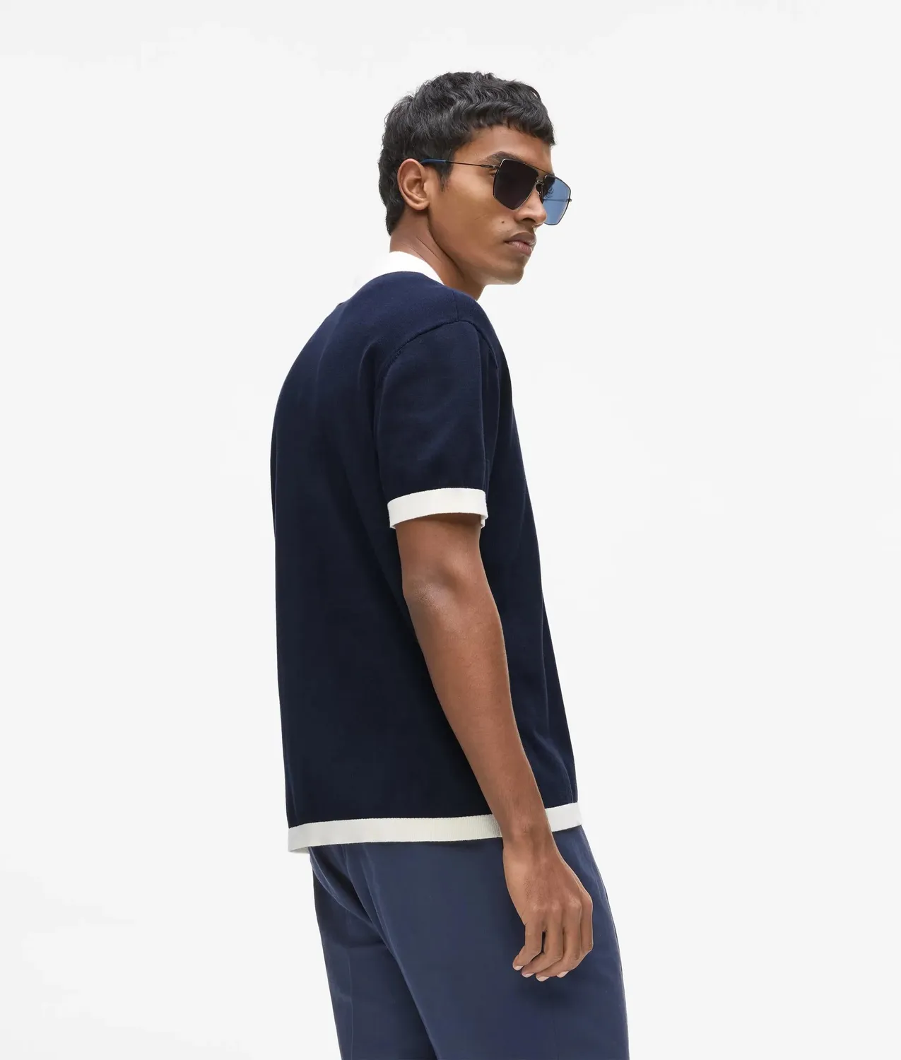 Karl Lagerfeld Monogram Poloshirt Strick Baumwolle Stick