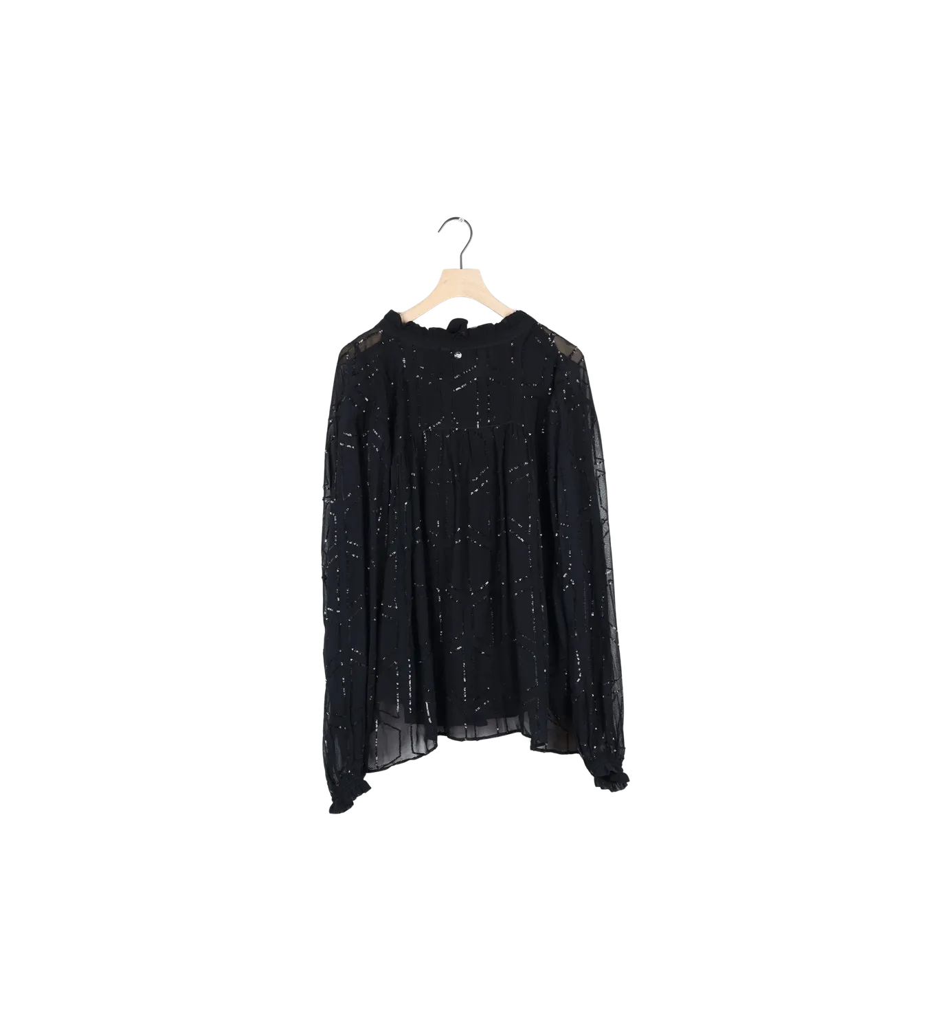 Mos Mosh MMJemana Sequin Bluse Schwarz M Pailletten Viskose