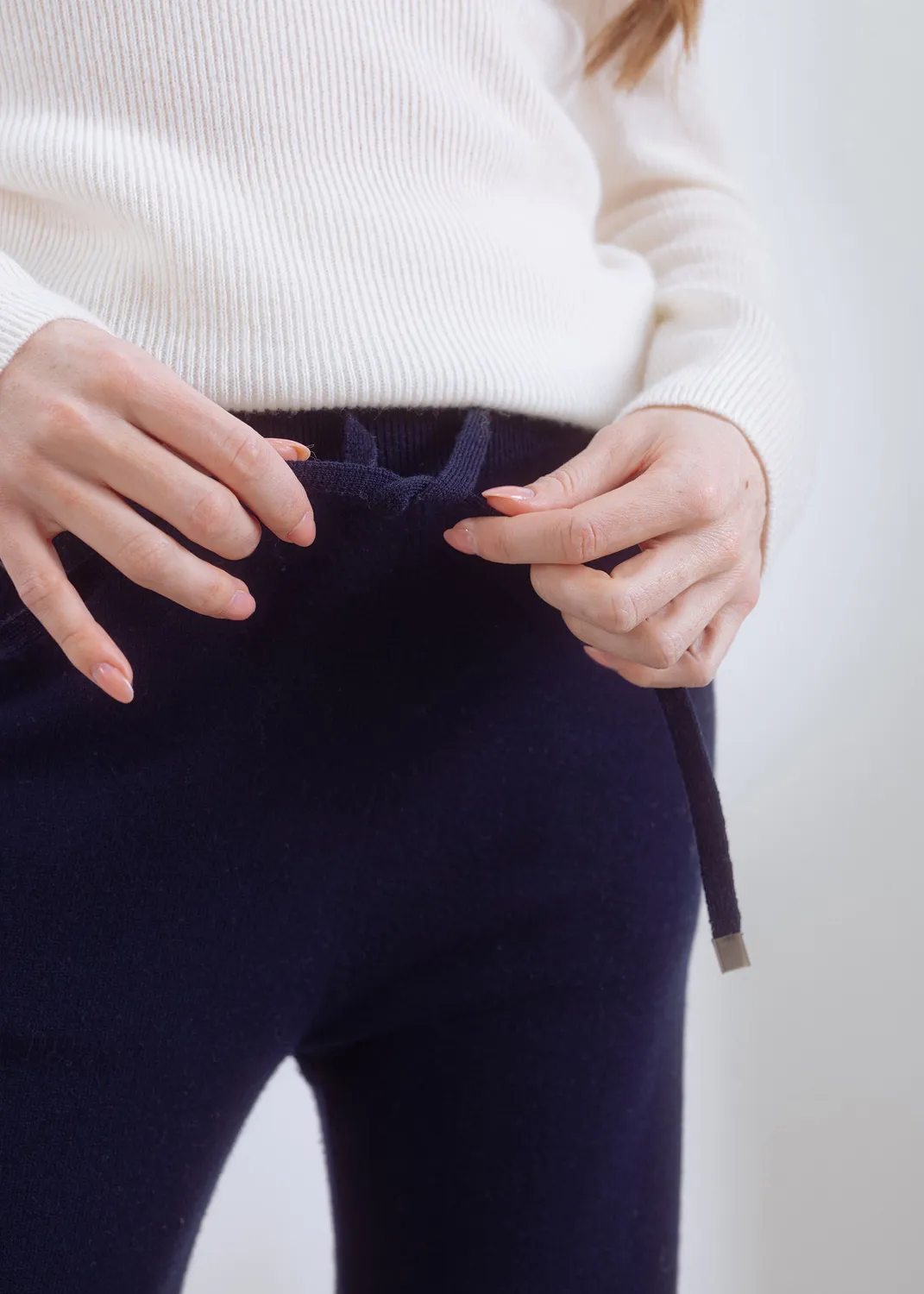Senatex Merino Strickhose Navy extrafein