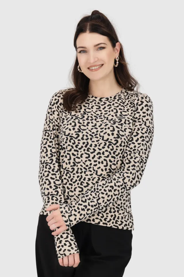 Alife & Kickin RonjaAK B Longsleeve Damen Beige Print