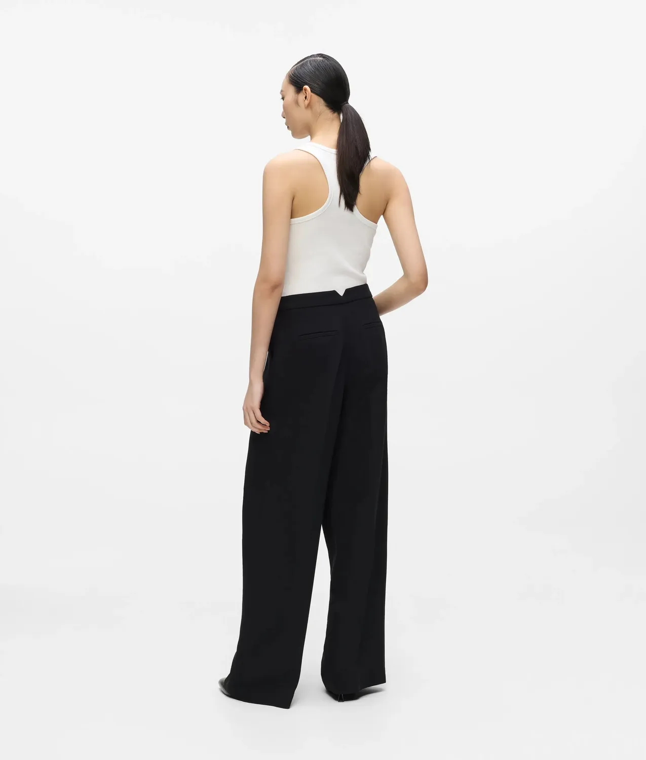 Karl Lagerfeld Studio Wide-Leg Hose Wolle-Viskose