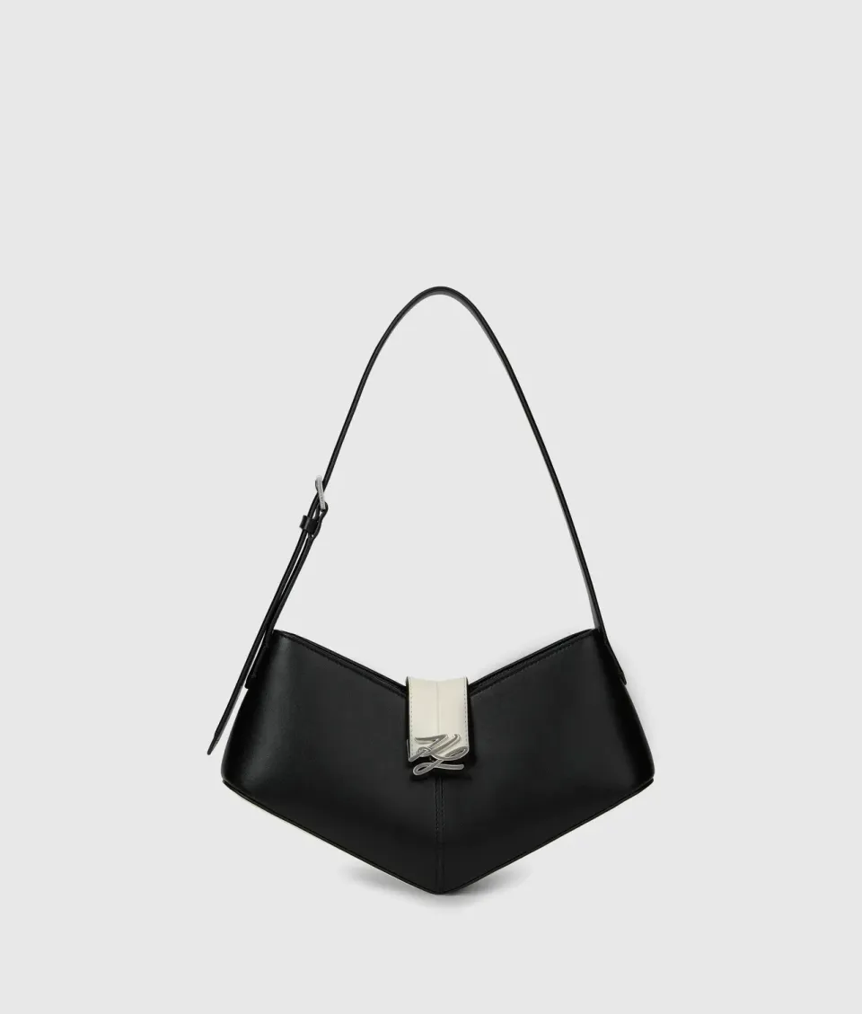 Karl Lagerfeld K/Studio Schultertasche Kette weiß-schwarz