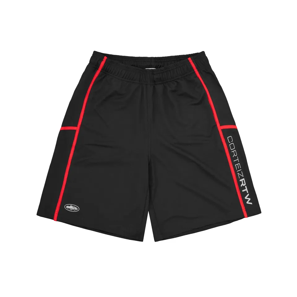 Corteiz Touring Short Shorts Schwarz mit 3M-Logos