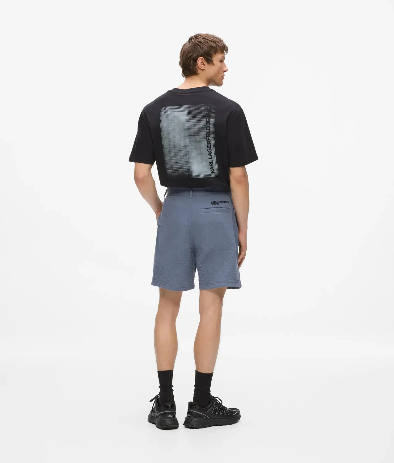 Karl Lagerfeld KL Jeans Shorts Crinkle-Baumwolle