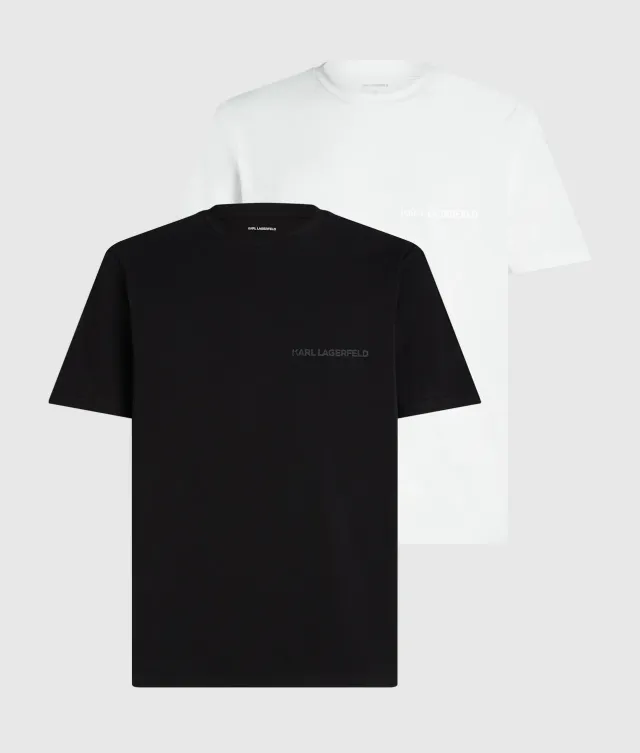 Karl Lagerfeld Logo T-Shirt 2er-Pack hell