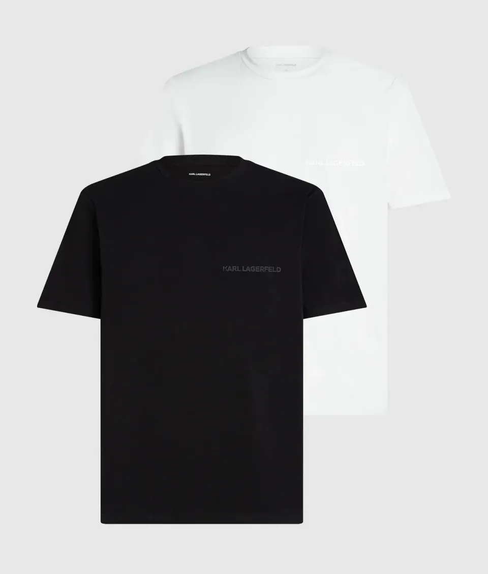 Karl Lagerfeld Logo T-Shirt 2er-Pack hell