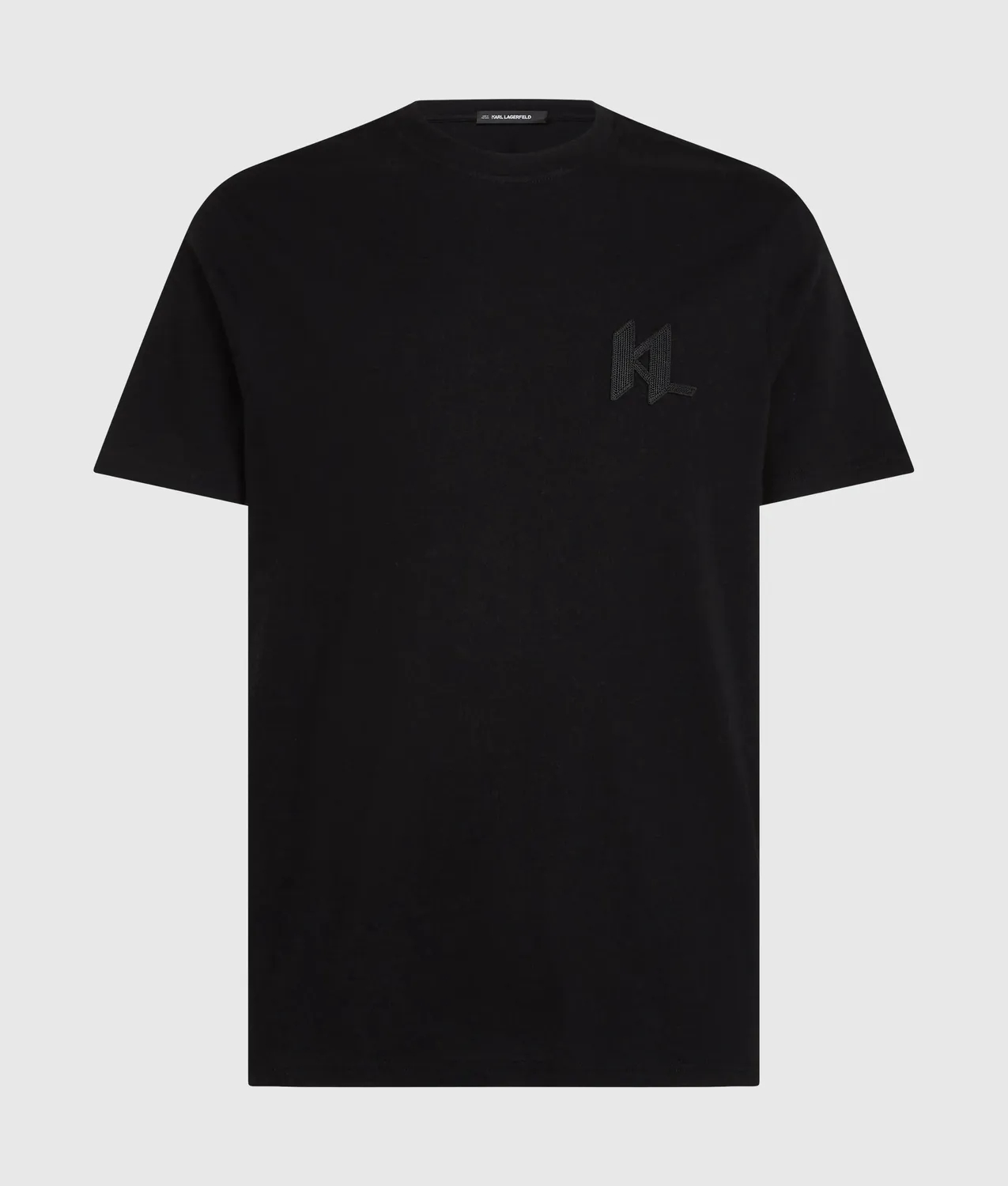 Karl Lagerfeld KL Monogram T-Shirt Wollmix gerader Schnitt