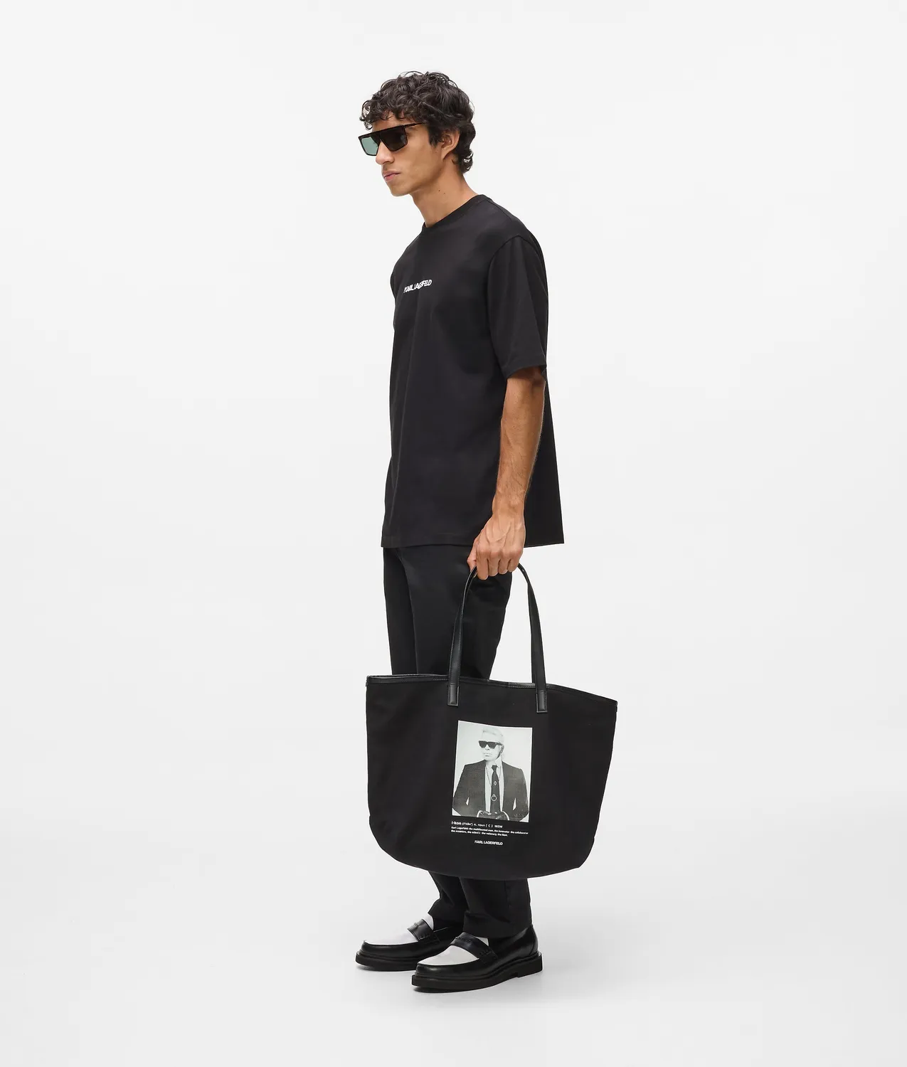 Karl Lagerfeld Portrait T-Shirt Unisex Baumwolle