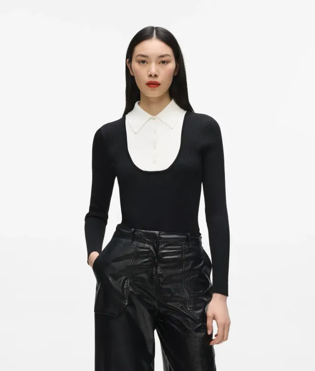 Karl Lagerfeld Shirt Detail Pullover Strick