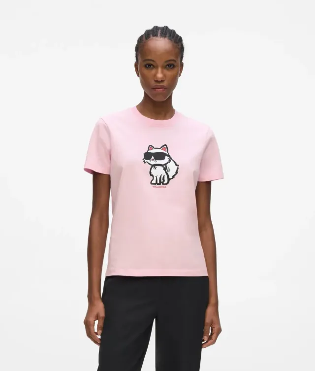 Karl Lagerfeld Ikon Choupette T-Shirt Bio-Baumwolle