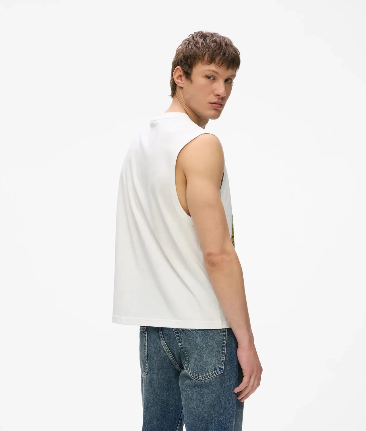Karl Lagerfeld Jeans Love Letter Tank Top Neon Herren