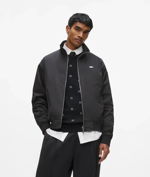 Karl Lagerfeld Zip Blouson Jacke Stehkragen Reissverschluss