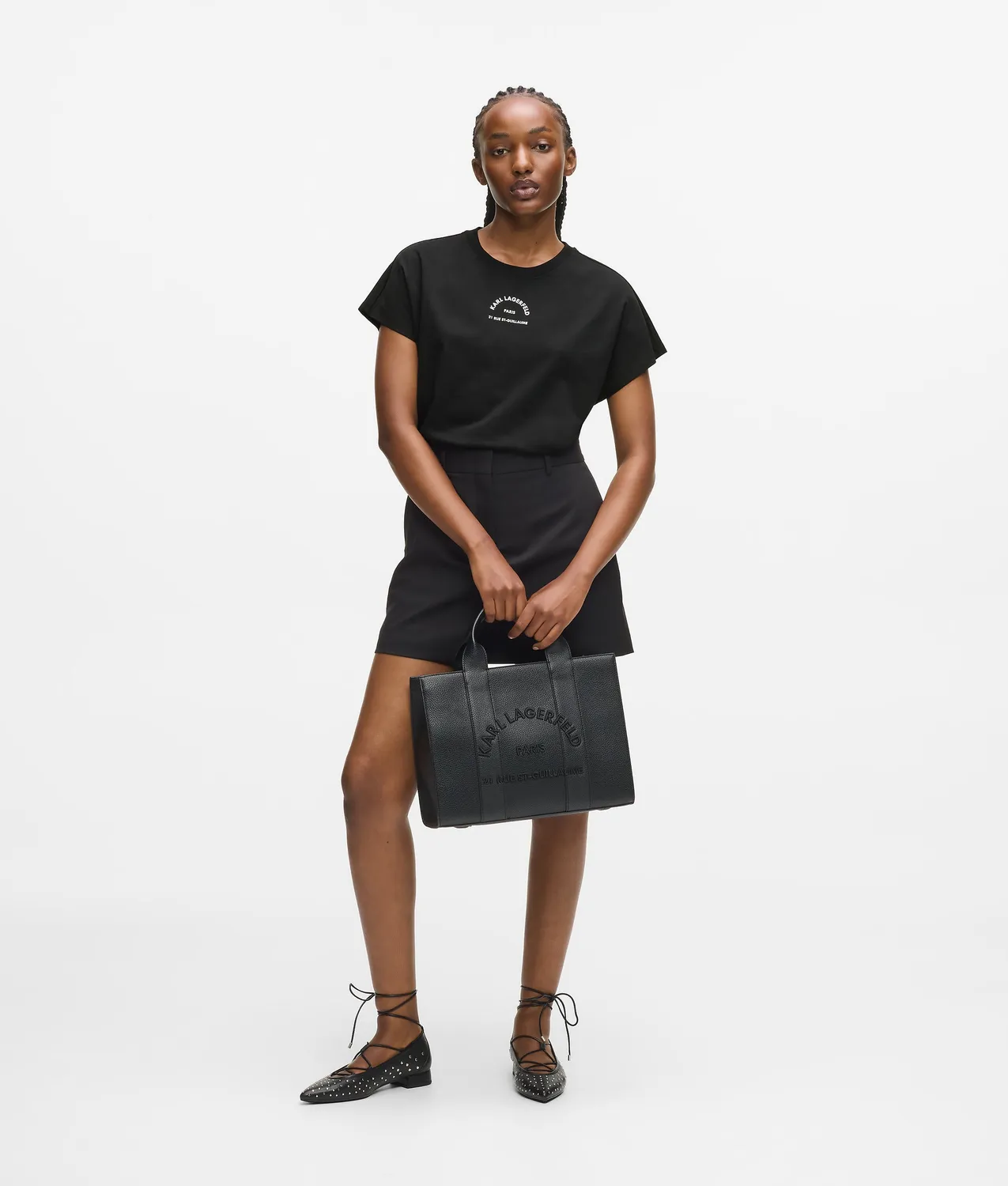 Karl Lagerfeld Rue St-Guillaume T-Shirt Glitzer Bio