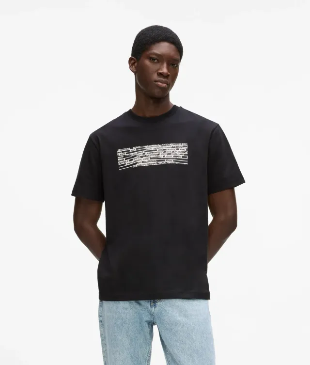 Karl Lagerfeld KL Jeans Stripe Logo T-Shirt Bio-Baumwolle