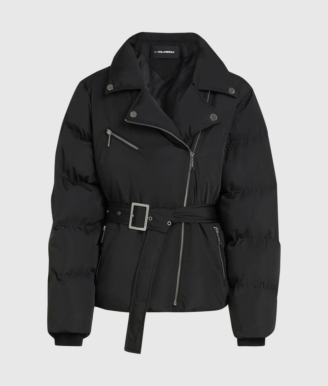 Karl Lagerfeld Biker Puffer Jacke XS-XL Stepp Nieten
